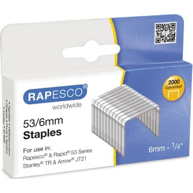 Rapesco Heftklammer 53/6 verzinkt 2.000 St./Pack.