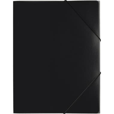 Pagna Gummizugmappe DIN A4 PP 3Klappen schwarz
