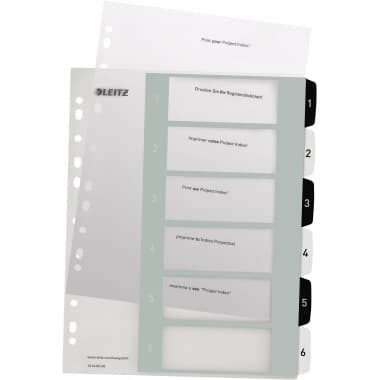 Leitz Register DIN A4 1-6 schwarz