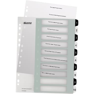 Leitz Register DIN A4 1-10 schwarz