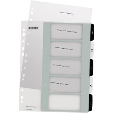 Leitz Register DIN A4 1-5 schwarz