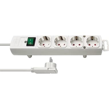 brennenstuhl Steckdosen- Leiste Comfort-Line 4fach ws