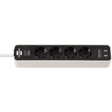 brennenstuhl Steckdosen- Leiste Ecolor 4fach +2xUSB ws