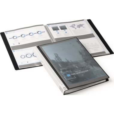 Durable Sichtbuch DURALOOK Plus A4 25mm 40Hüllen PP sw