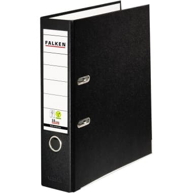 Falken Ordner S80 DIN A4 80mm PP schwarz