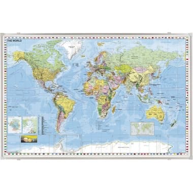 Franken Kartentafel Welt 140x100cm 1:33.000.000