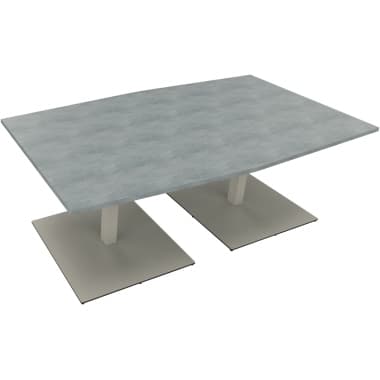 Bespr.ti. Tonneau Tellerfuß 200x100/110x72cm si/beton