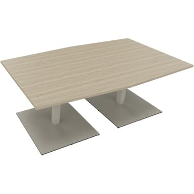Bespr.ti. Tonneau Tellerfuß 200x100/110x72cm si/eiche