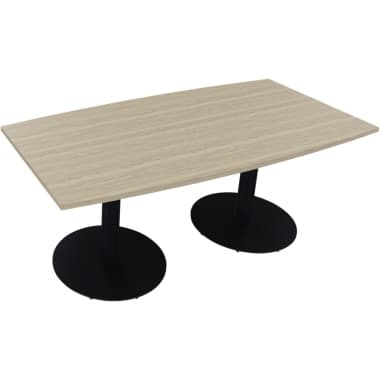 Bespr.ti. Tonneau Tellerfuß Rund 180x80/90x72cm eiche