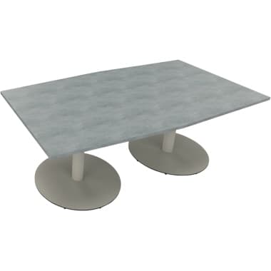 Bespr.ti. Tonneau Tellerfuß 200x100/110x72cm si/beton