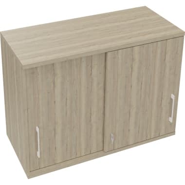 Aufsatz Schiebetüren-Schrank B1000xT442xH736mm Eiche