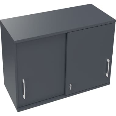 Aufsatz Schiebetüren-Schrank 2O 1000x442x736mm Lavagrau