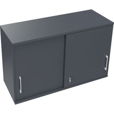 Aufsatz Schiebetüren-Schrank 2O 1200x442x736mm Lavagrau