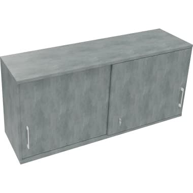 Aufsatz Schiebetüren-Schrank 2OH B1600xT442xH736mm Beton h