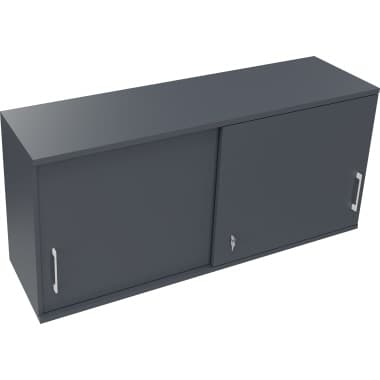 Aufsatz Schiebetüren-Schrank 2O 1600x442x736mm Lavagrau