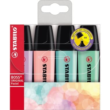 Stabilo Textmarker BOSS ORIGINAL Pastel 4 St.