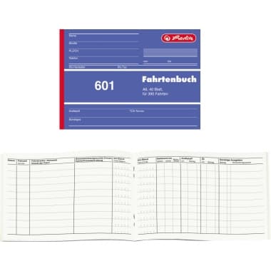 Herlitz Fahrtenbuch 601 DIN A6 quer 40Blatt