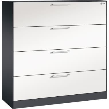 C+P Hängeregistratur-Schrank Asisto A4 3bahnig sgr/rws