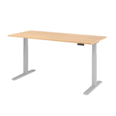 Hammerbacher Schreibt. el.180x80cm si/eiche