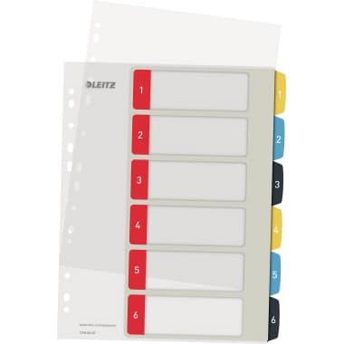 Leitz Register Cosy A4 bedruckbar PP farbig 1-6