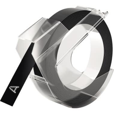 Dymo Prägeband 9mmx3m sk Kunststoff glänzend sw