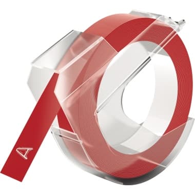 Dymo Prägeband 9mmx3m sk Kunststoff glänzend rot