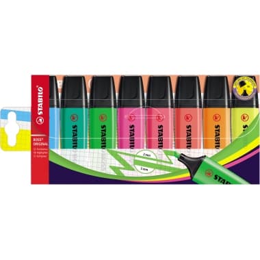 Stabilo Textmarker BOSS 2- 5mm farbig sort 8 St.