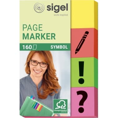 Sigel Haftmarker ge, or,gn,pi 4 x 40 Bl.