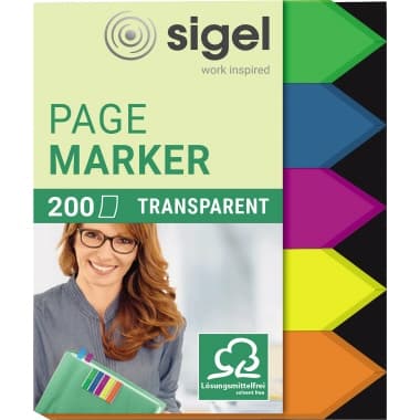 Sigel Haftmarker 45x60mm Pfeil farbig sort 5 St.