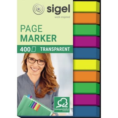 Sigel Haftmarker 6x50mm sortiert 400 St./Pack.