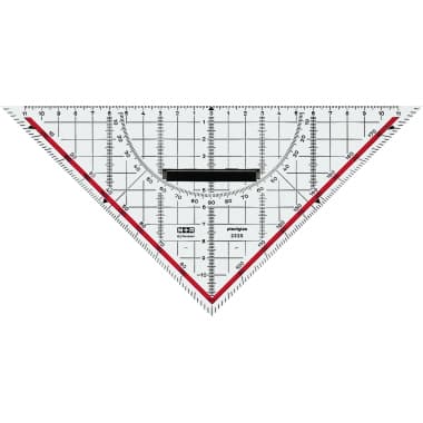 M+R Zeichendreieck 25cm Skala rot