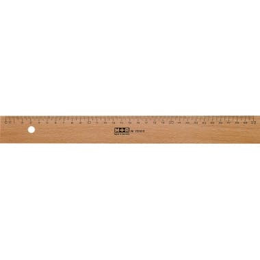 M+R Lineal 30cm Holz Metalleinlage