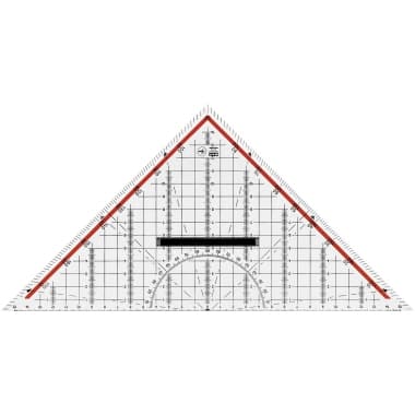 M+R Zeichendreieck 32cm Skala rot