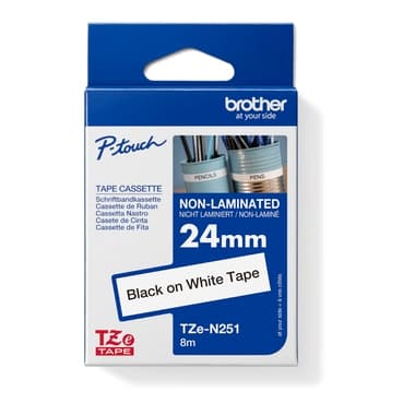 Brother Schriftband 24mmx8m schwarz auf weiß
