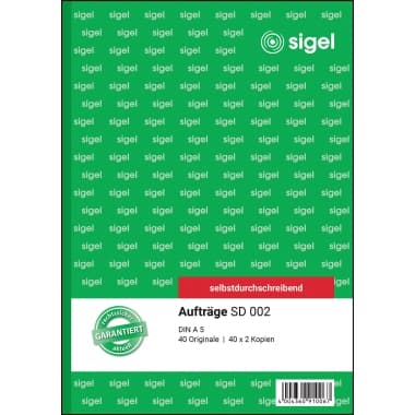 Sigel Auftragsformular DIN A5 selbst-durchschr. 3x40Bl.