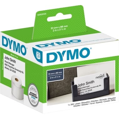 Dymo Visitenkarten-Etikett 89x51mm ws 300 St.