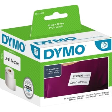 Dymo Namensschild-Etikett 89x41mm ws 300 St./Rl.