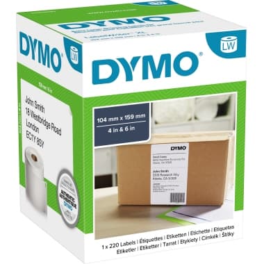 Dymo Versandetikett 104x159mm weiß 220 Etik./Rl.