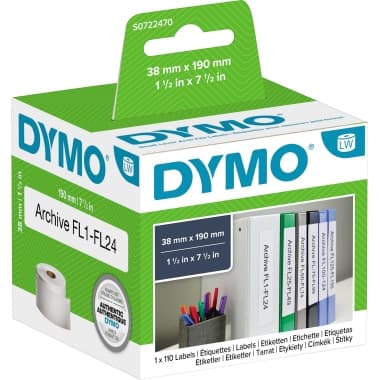 Dymo Ordneretikett für LabelWriter 190x38mm ws 110St