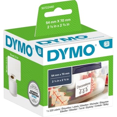 Dymo Vielzwecketikett 70x54mm ws 320 St./Rl.