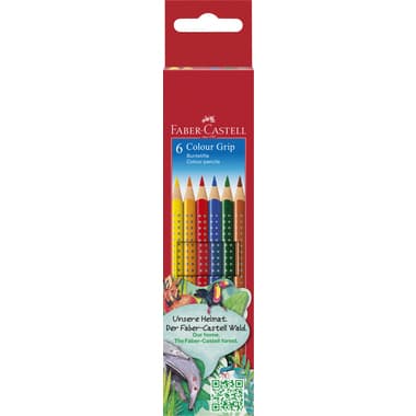 Faber-Castell Farbstift Colour GRIP farbig sort 6 St.
