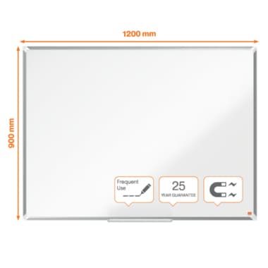 Nobo Whiteboard Premium Plus Emaille 90x120cm