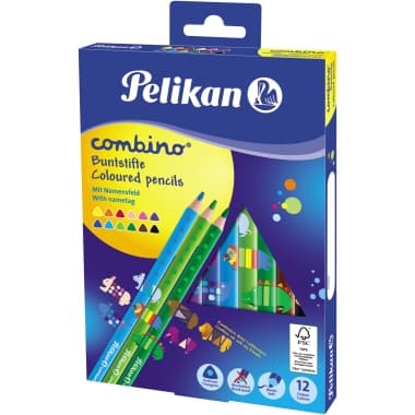 Pelikan Buntstifte Combino dick sort 12St
