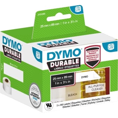 Dymo Etikett 25x89mm ws 2x350 St./Pack.