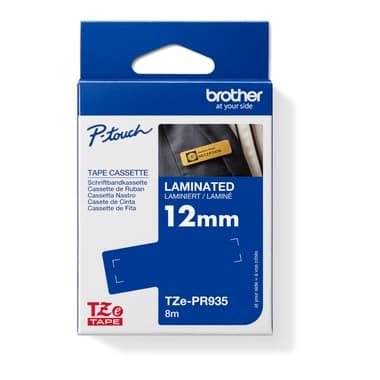 Brother Schriftbandkassette 12mmx8m sw auf silber
