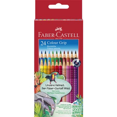 Faber-Castell Farbstift Colour GRIP farbig sort 24St