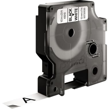 Dymo Schriftbandkassette D1 12mmx7m sw auf ws