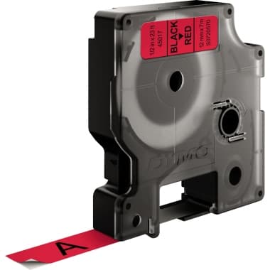 Dymo Schriftbandkassette D1 12mmx7m sw auf rt