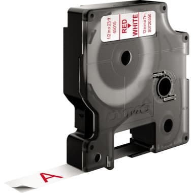Dymo Schriftbandkassette D1 12mmx7m rt auf ws