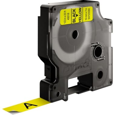 Dymo Schriftbandkassette D1 12mmx7m sw auf ge
